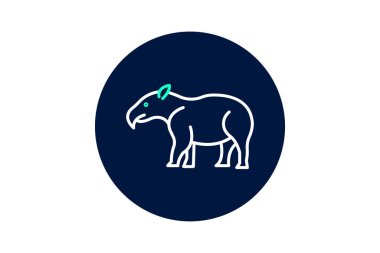 Tapir, vektör, piksel mükemmel, illüstratör dosyası