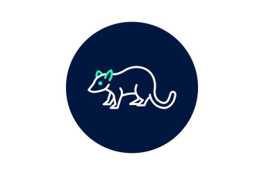 Opossum, vektör, piksel mükemmel, illüstratör dosyası