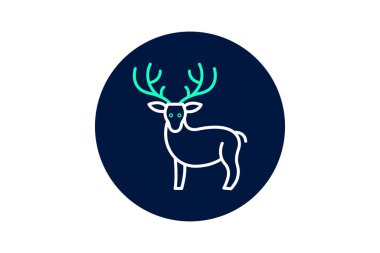 Ren geyiği, vektör, piksel mükemmel, çizer dosyası