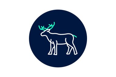 Ren geyiği, vektör, piksel mükemmel, illüstratör dosyası