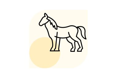 At, vektör, piksel mükemmel, çizer dosyası