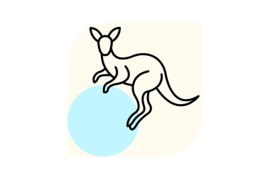 Kanguru, vektör, piksel mükemmel, illüstratör dosyası