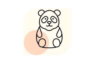 Panda, vektör, piksel mükemmel, çizer dosyası