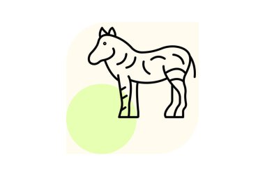 Zebra, vektör, piksel mükemmel, illüstratör dosyası