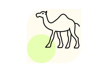 Deve, vektör, piksel mükemmel, illüstratör dosyası