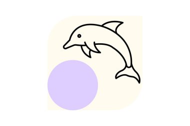 Yunus, vektör, piksel mükemmel, illüstratör dosyası