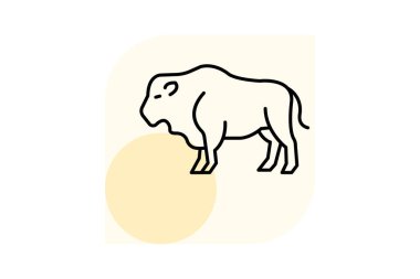 Bizon, vektör, piksel mükemmel, illüstratör dosyası