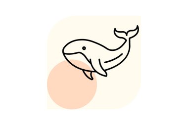 Balina, vektör, piksel mükemmel, illüstratör dosyası