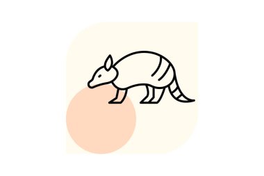 Armadillo, vektör, piksel mükemmel, illüstratör dosyası