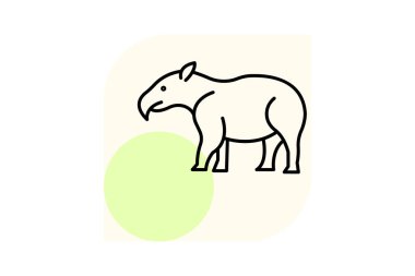 Tapir, vektör, piksel mükemmel, illüstratör dosyası