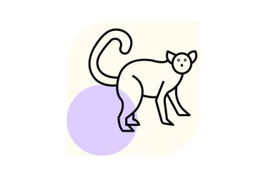 Lemur, vektör, piksel mükemmel, illüstratör dosyası