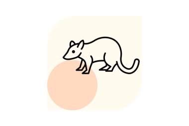 Opossum, vektör, piksel mükemmel, illüstratör dosyası