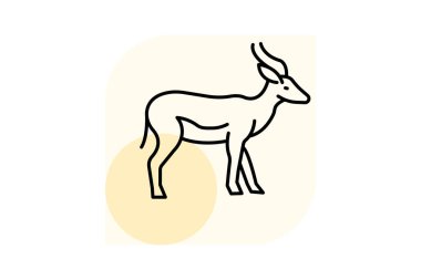 Antilop, vektör, piksel mükemmel, çizer dosyası