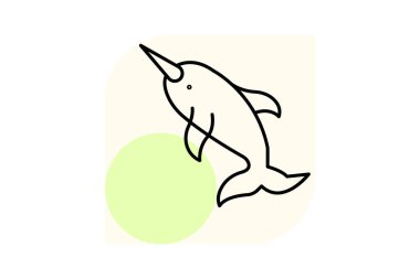 Deniz gergedanı, vektör, piksel mükemmel, çizer dosyası