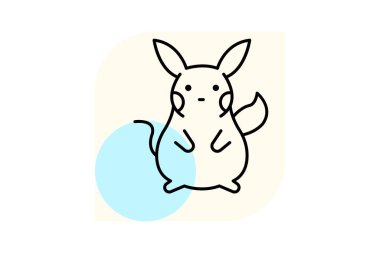 Pika, vektör, piksel mükemmel, çizer dosyası