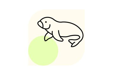 Deniz ineği, vektör, piksel mükemmel, illüstratör dosyası