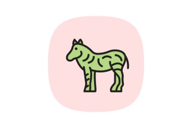 Zebra, vektör, piksel mükemmel, illüstratör dosyası