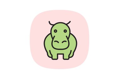 Hippo, vektör, piksel mükemmel, illüstratör dosyası