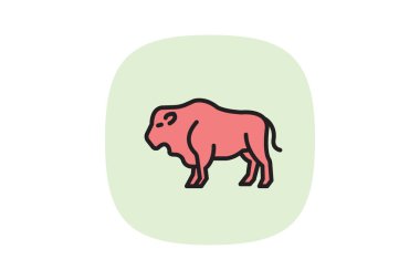 Bizon, vektör, piksel mükemmel, illüstratör dosyası