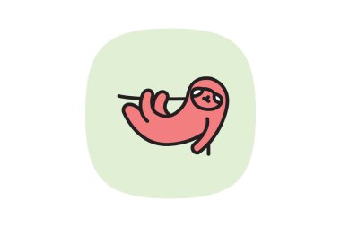 Tembellik, vektör, piksel mükemmel, illüstratör dosyası