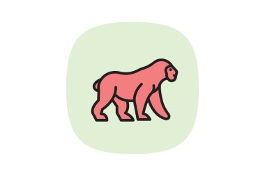 Goril, vektör, piksel mükemmel, çizer dosyası