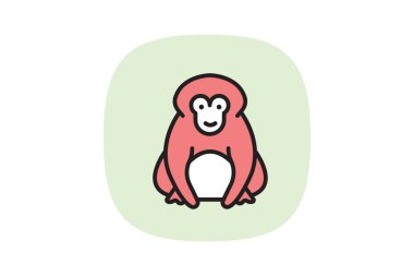 Orangutan, vektör, piksel mükemmel, illüstratör dosyası