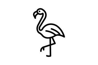 Flamingo, vektör, piksel mükemmel, illüstratör dosyası