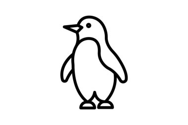 Penguen, vektör, piksel mükemmel, çizer dosyası