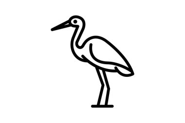Leylek, vektör, piksel mükemmel, çizer dosyası