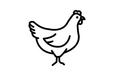 Tavuk, vektör, piksel mükemmel, illüstratör dosyası