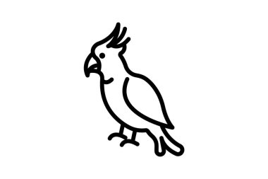 Papağan, vektör, piksel mükemmel, illüstratör dosyası