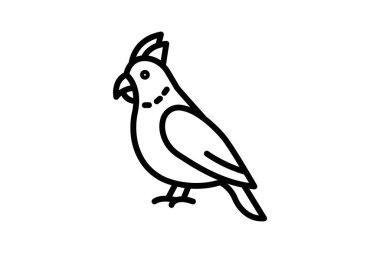 Cockatiel, vektör, piksel mükemmel, illüstratör dosyası