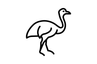 Cassowary, vektör, piksel mükemmel, illüstratör dosyası