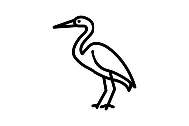 Akbalıkçıl, vektör, piksel mükemmel, illüstratör dosyası