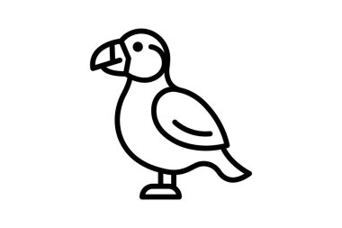 Puffin, vektör, piksel mükemmel, illüstratör dosyası