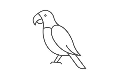 Papağan, vektör, piksel mükemmel, illüstratör dosyası