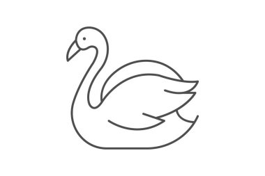 Kuğu, vektör, piksel mükemmel, illüstratör dosyası