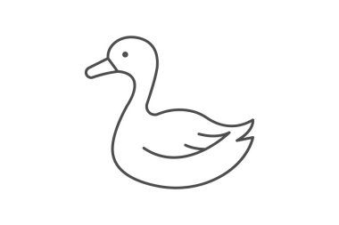 Ördek, vektör, piksel mükemmel, çizer dosyası