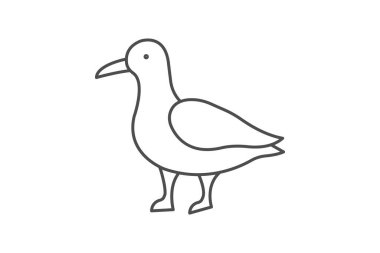 Martı, vektör, piksel mükemmel, illüstratör dosyası