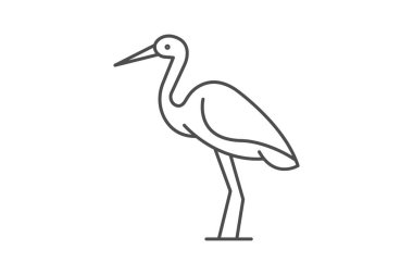 Leylek, vektör, piksel mükemmel, çizer dosyası