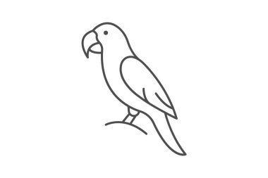 Macaw, vektör, piksel mükemmel, illüstratör dosyası