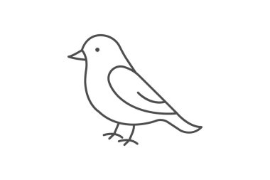 Mavi kuş, vektör, piksel mükemmel, illüstratör dosyası