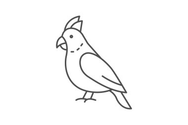 Cockatiel, vektör, piksel mükemmel, illüstratör dosyası