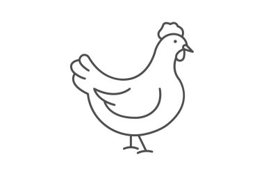 Tavuk, vektör, piksel mükemmel, çizer dosyası