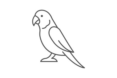 Muhabbet kuşu, vektör, piksel mükemmel, illüstratör dosyası