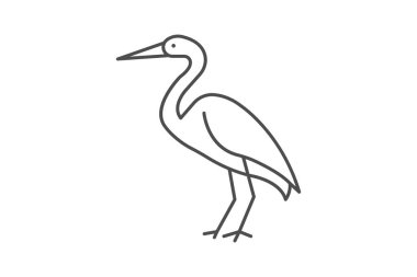 Akbalıkçıl, vektör, piksel mükemmel, illüstratör dosyası