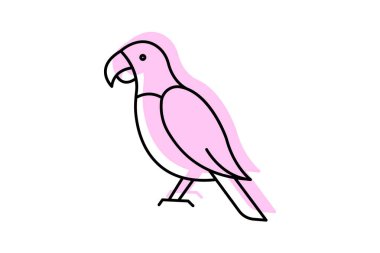 Papağan, vektör, piksel mükemmel, illüstratör dosyası