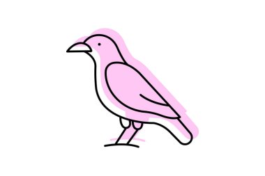 Karga, vektör, piksel mükemmel, illüstratör dosyası