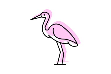 Leylek, vektör, piksel mükemmel, çizer dosyası