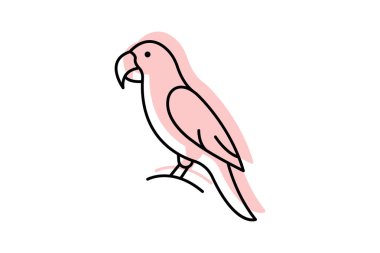 Macaw, vektör, piksel mükemmel, illüstratör dosyası